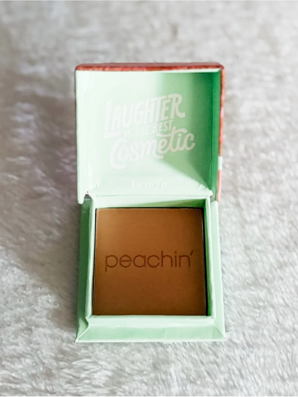 NIB! Mini Benefit Cosmetics Silky-Soft Powder Blush - Peachin’ - 0.8 oz.